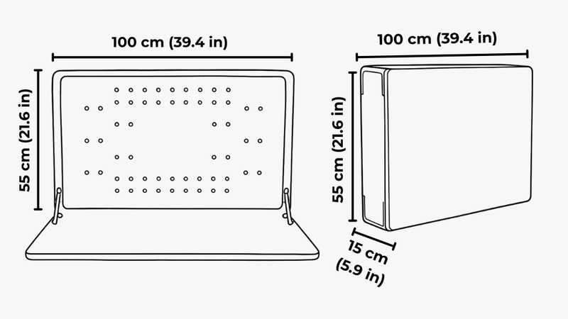 Murphy Desk – Fold Down Wall Mounted Desk for Dual Monitors dimensions