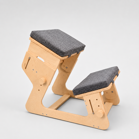 Adjustable Kneeling Chair | Ergonomic Plywood Posture Chair with Cushions