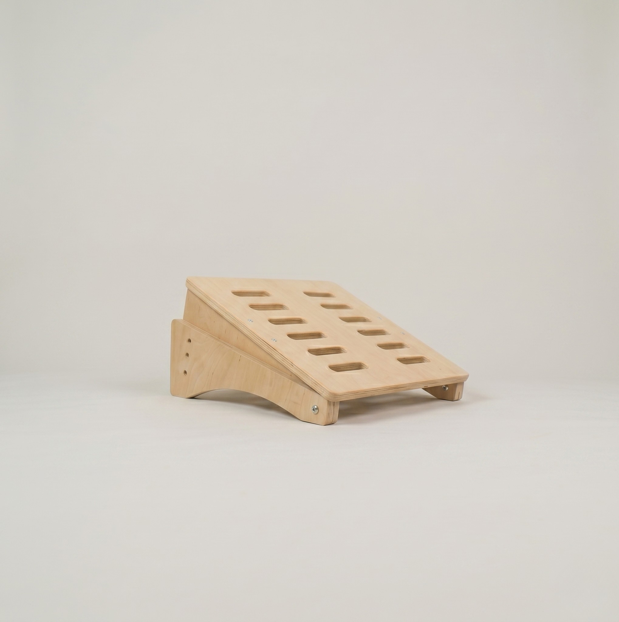 Adjustable Wooden Footrest for Desk with Three Tilt Angles