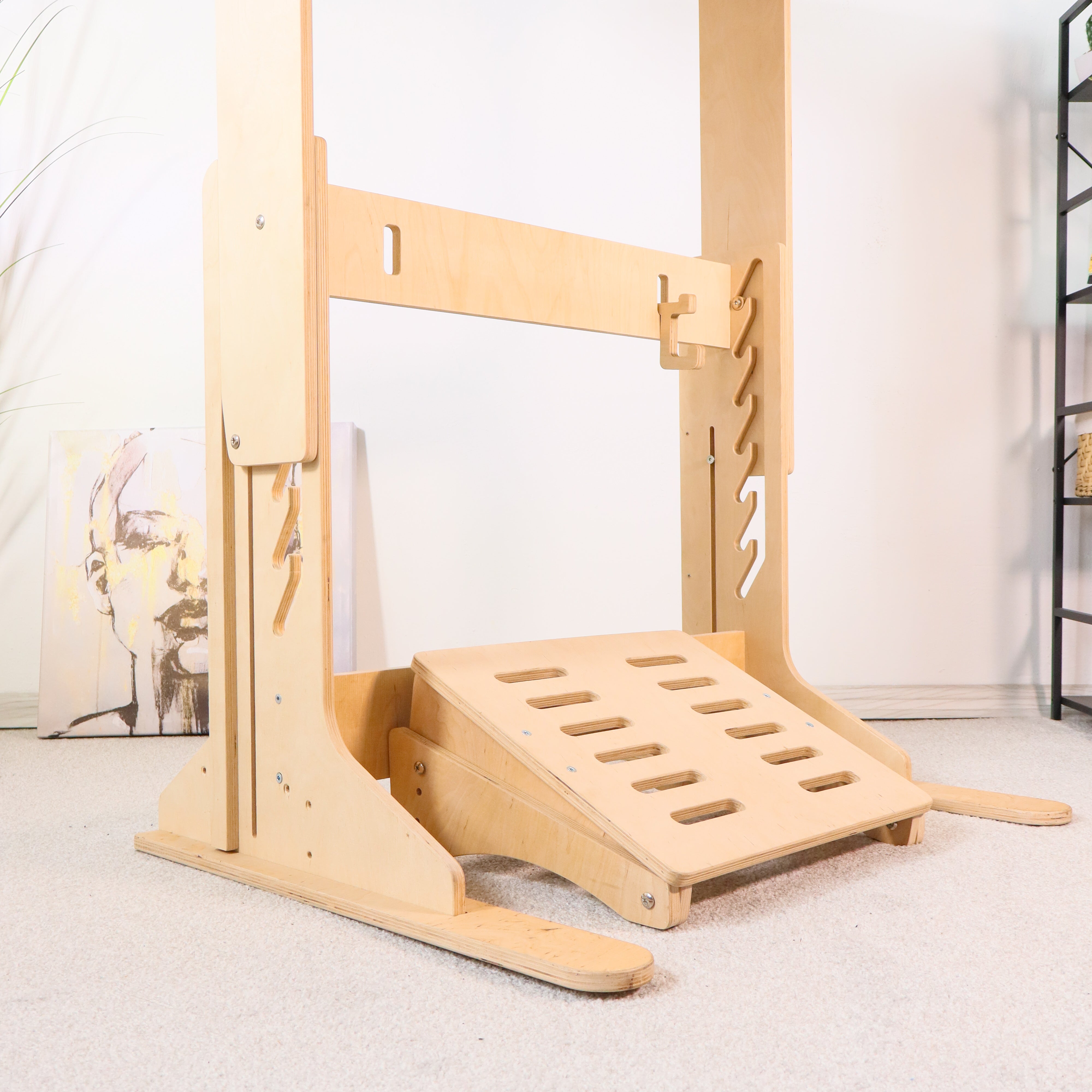 Adjustable Wooden Footrest for Desk with Three Tilt Angles