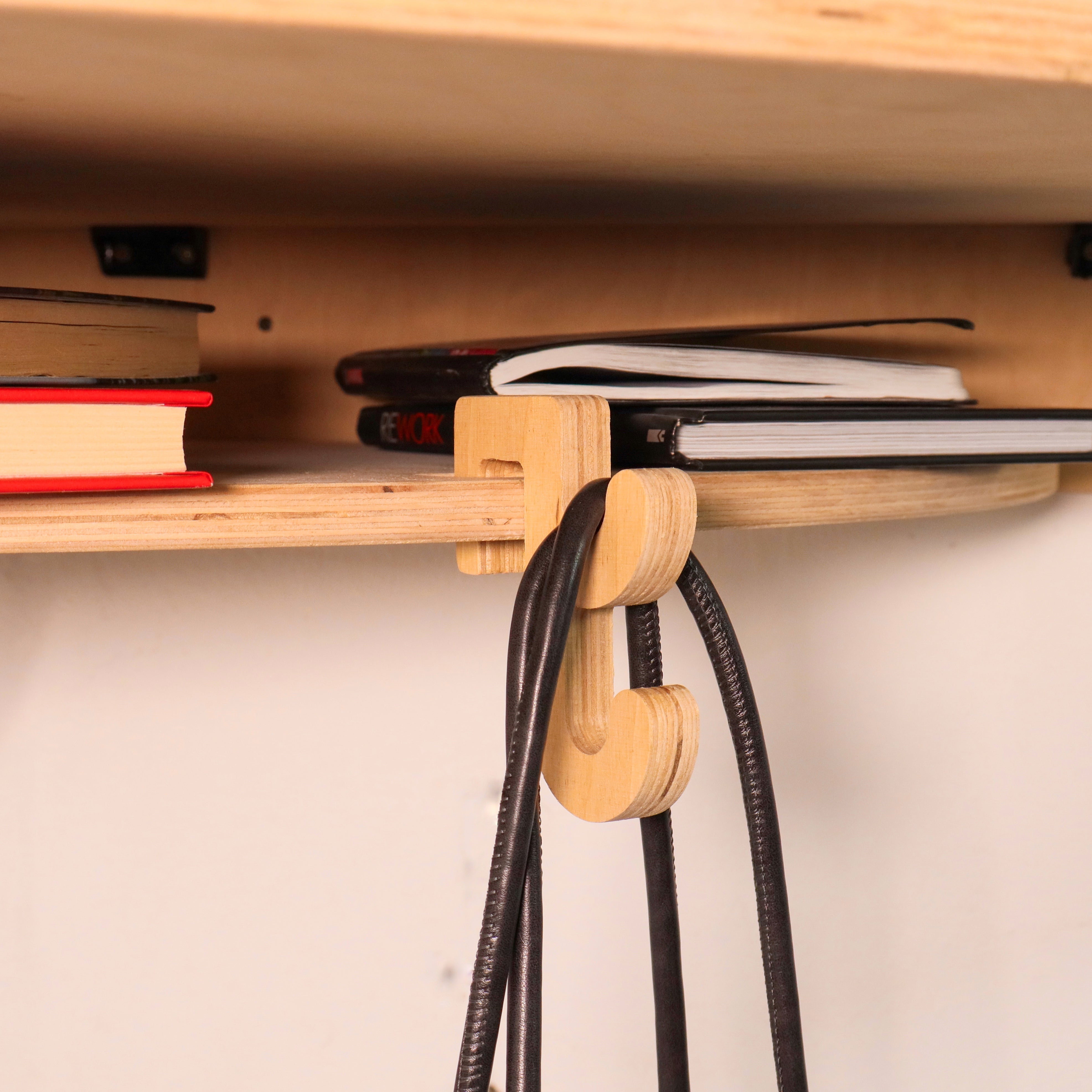 Wall Mounted Corner Desk | Floating Laptop Desk with Shelf