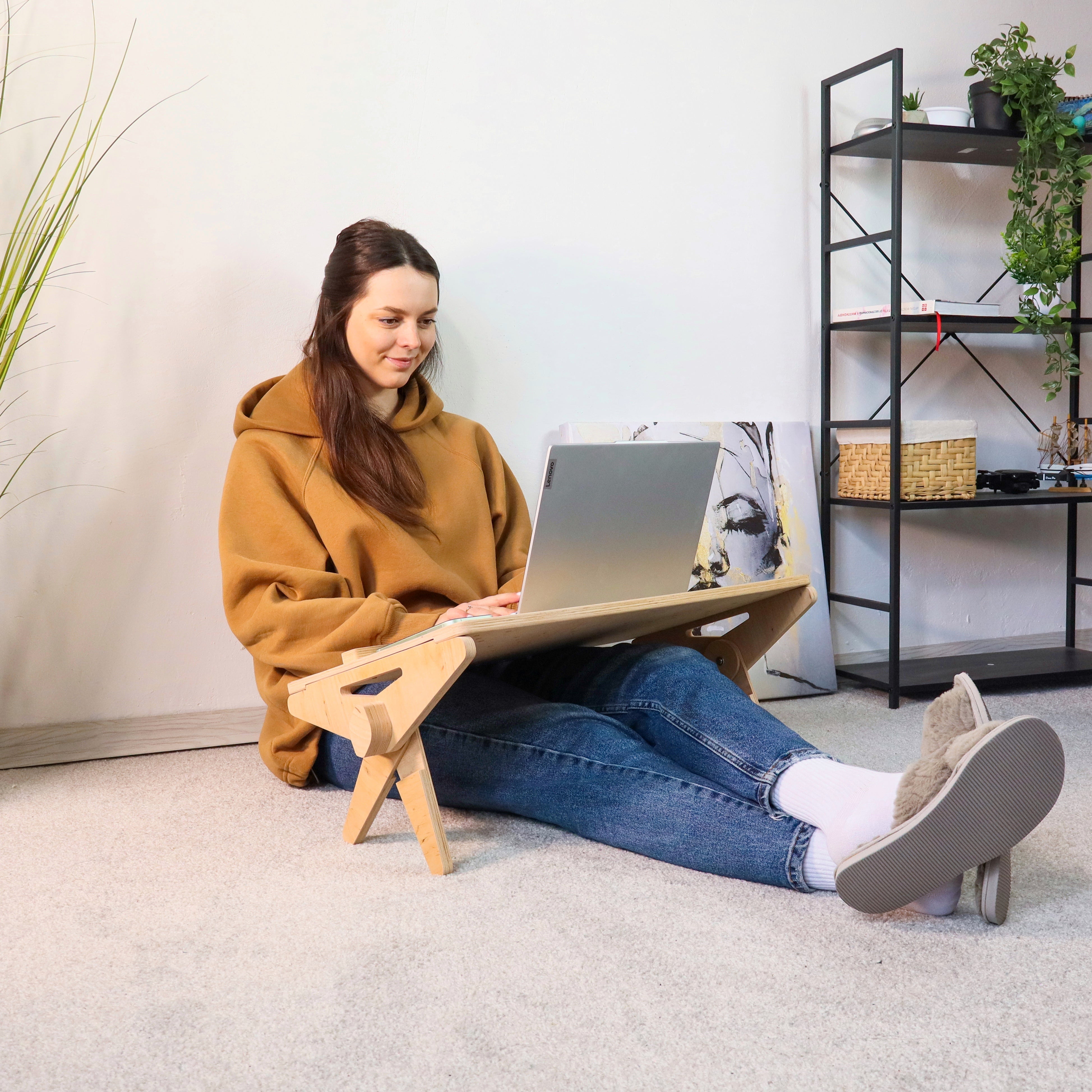 Laptop-Betttisch aus Holz mit faltbarem, tragbarem Design