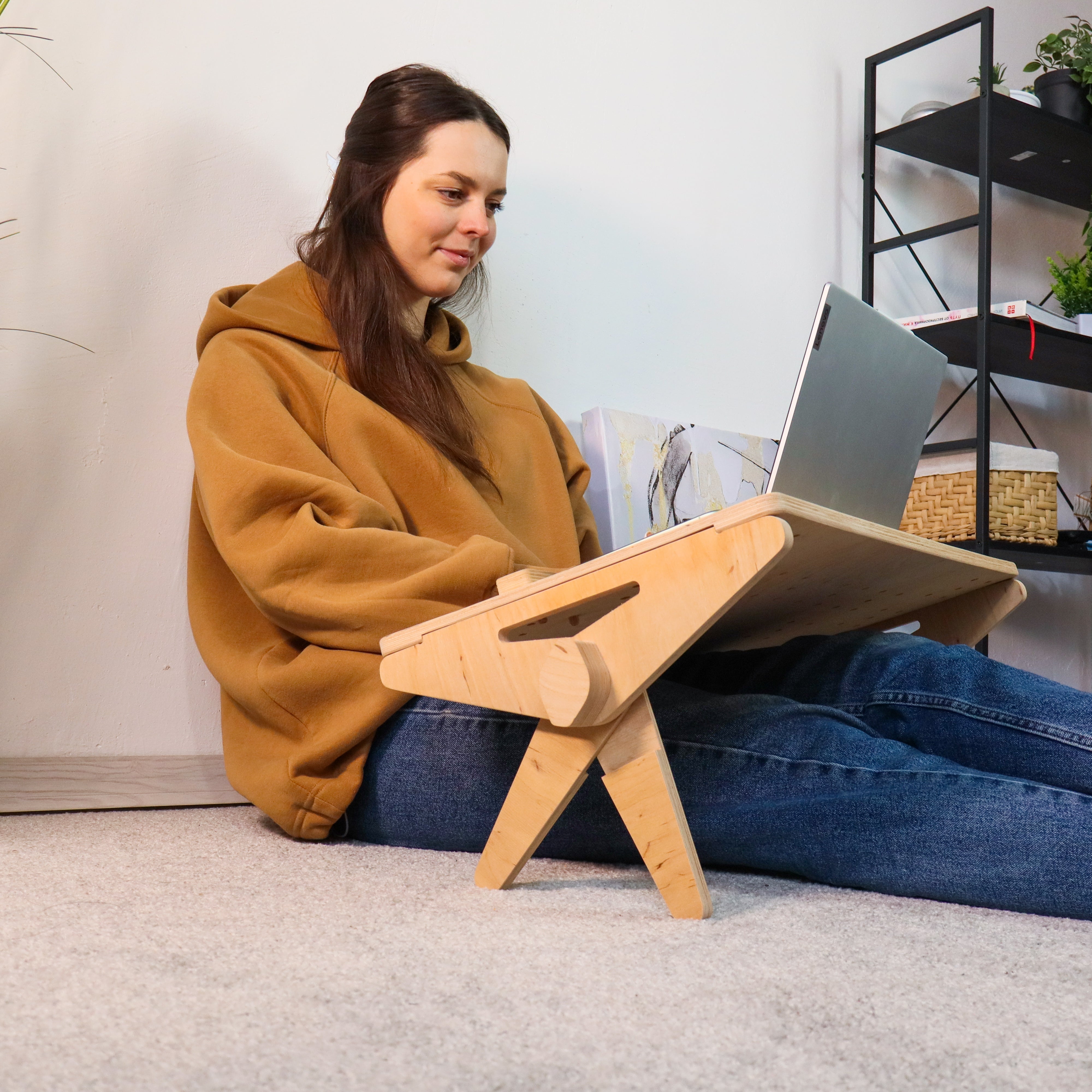 Laptop-Betttisch aus Holz mit faltbarem, tragbarem Design