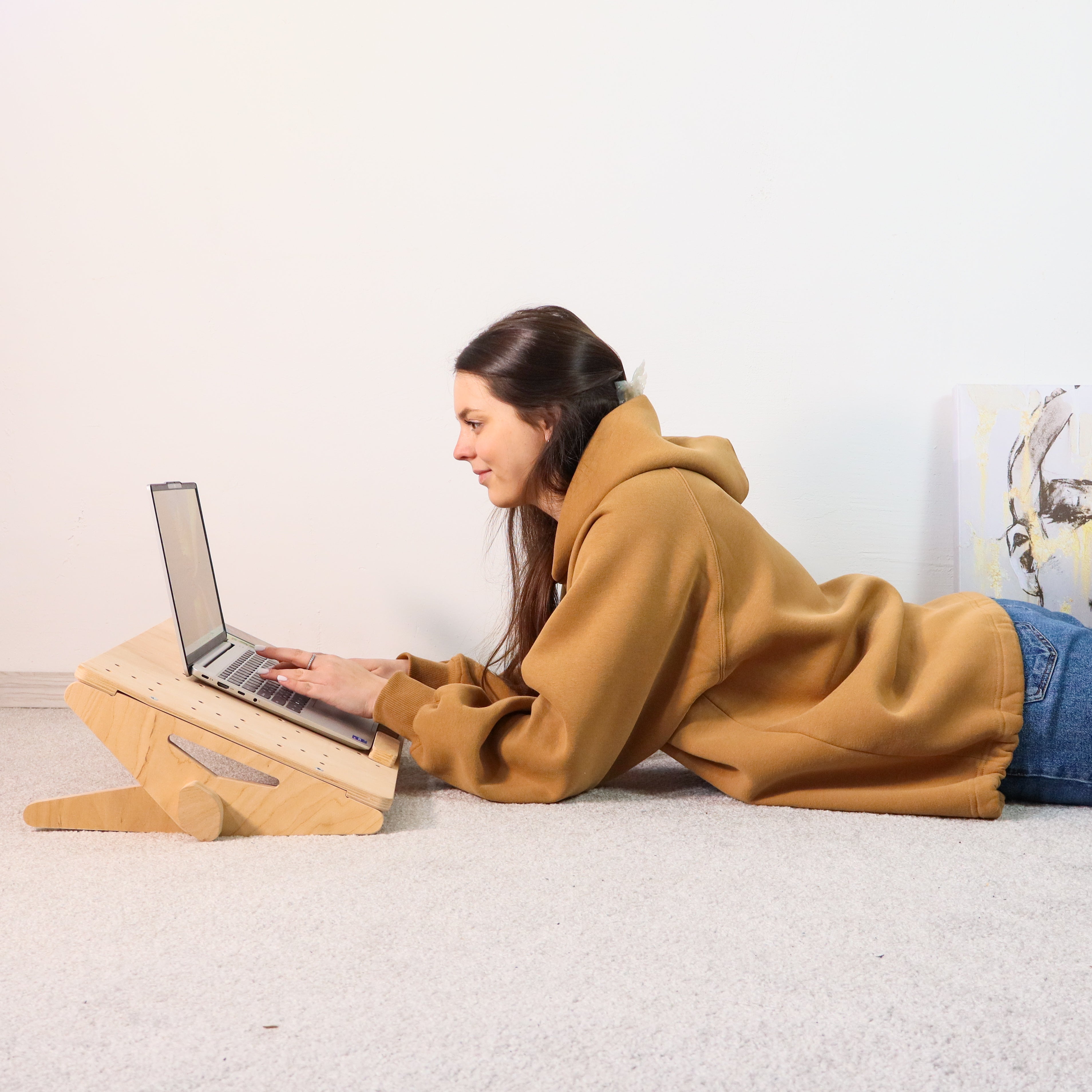 Laptop-Betttisch aus Holz mit faltbarem, tragbarem Design