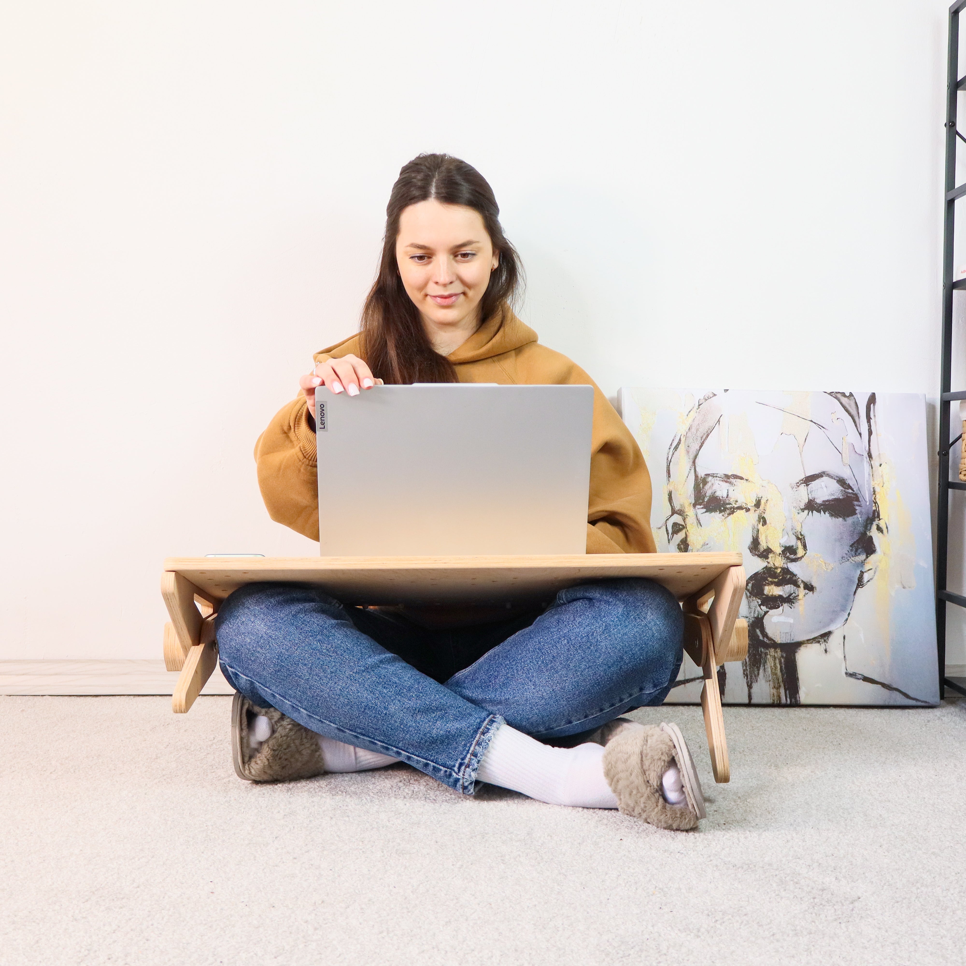 Laptop-Betttisch aus Holz mit faltbarem, tragbarem Design