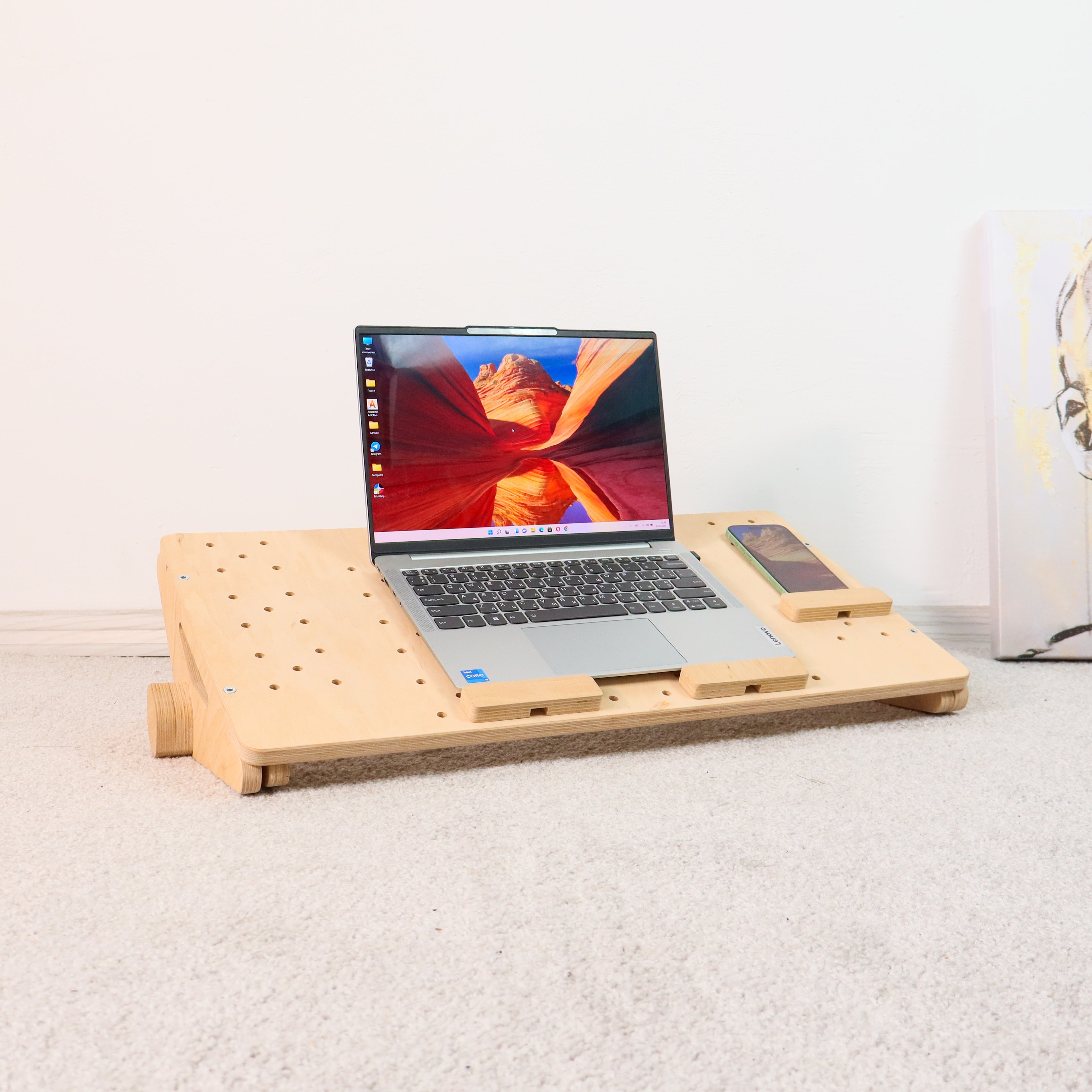 Laptop-Betttisch aus Holz mit faltbarem, tragbarem Design