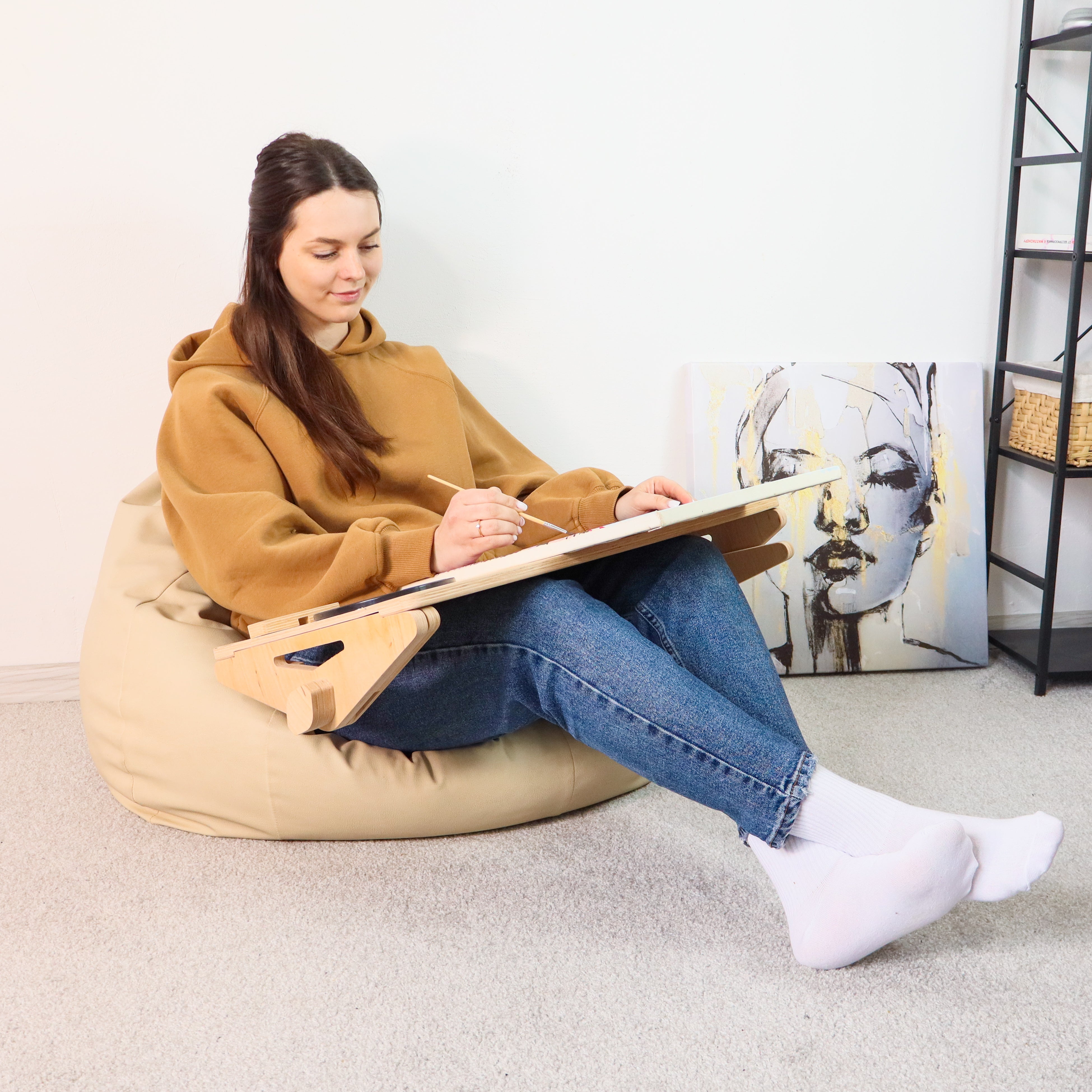 Laptop-Betttisch aus Holz mit faltbarem, tragbarem Design