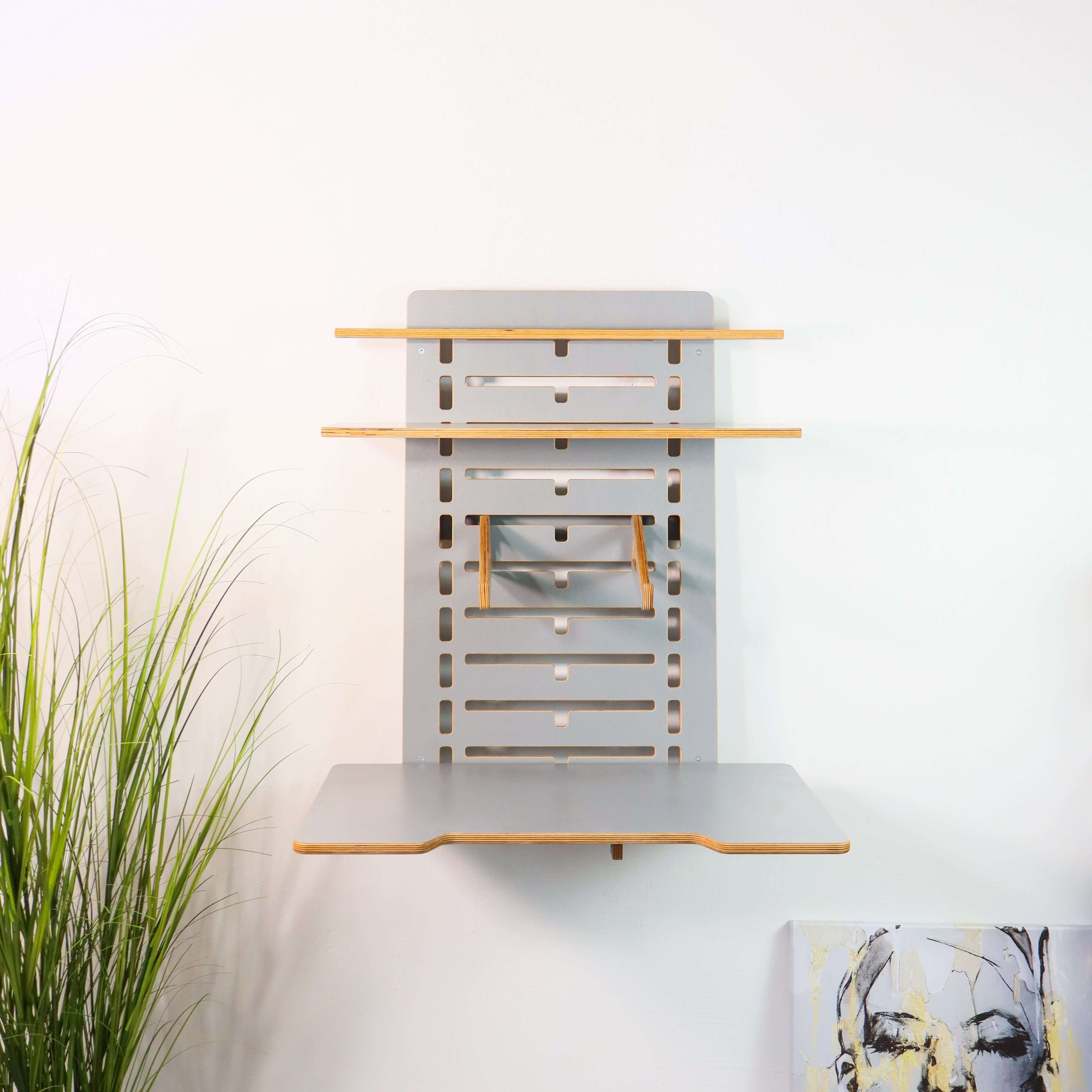 Vertical Wall Mounted Standing Desk | Adjustable Floating Workspace