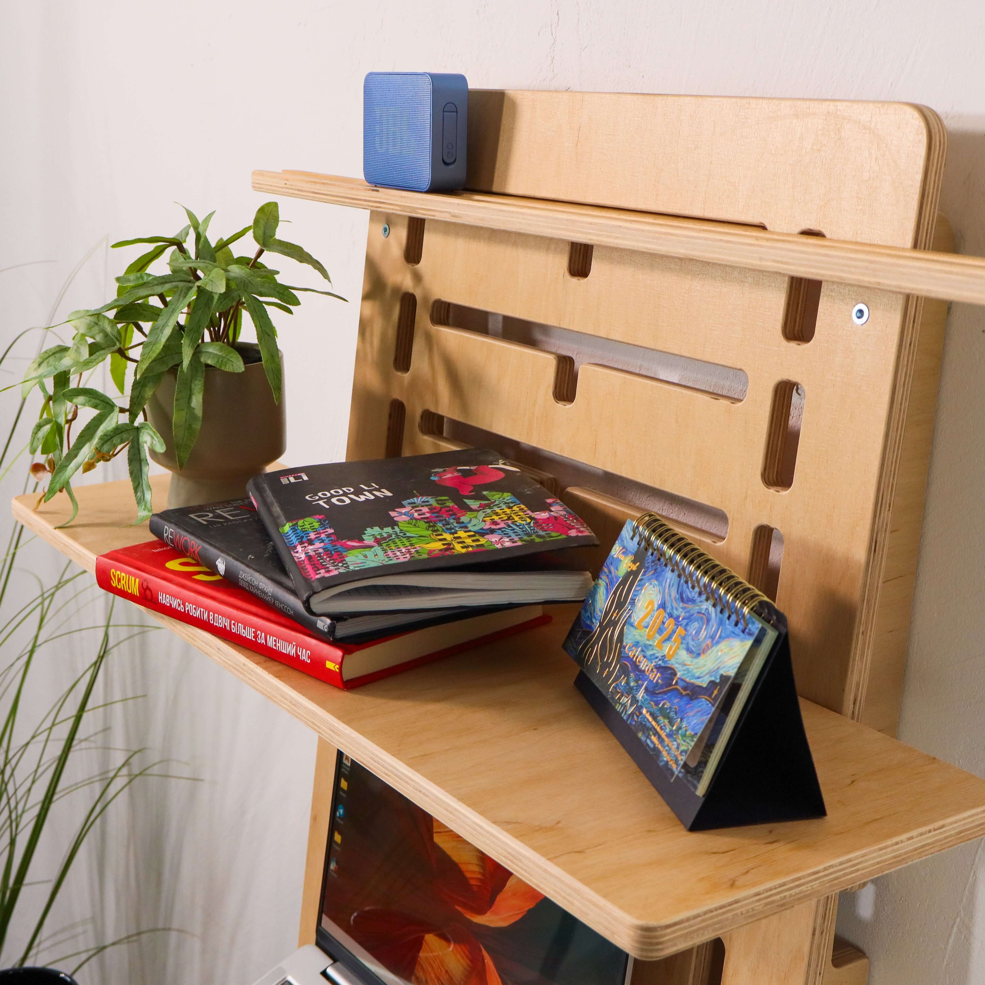Vertical Wall Mounted Standing Desk | Adjustable Floating Workspace
