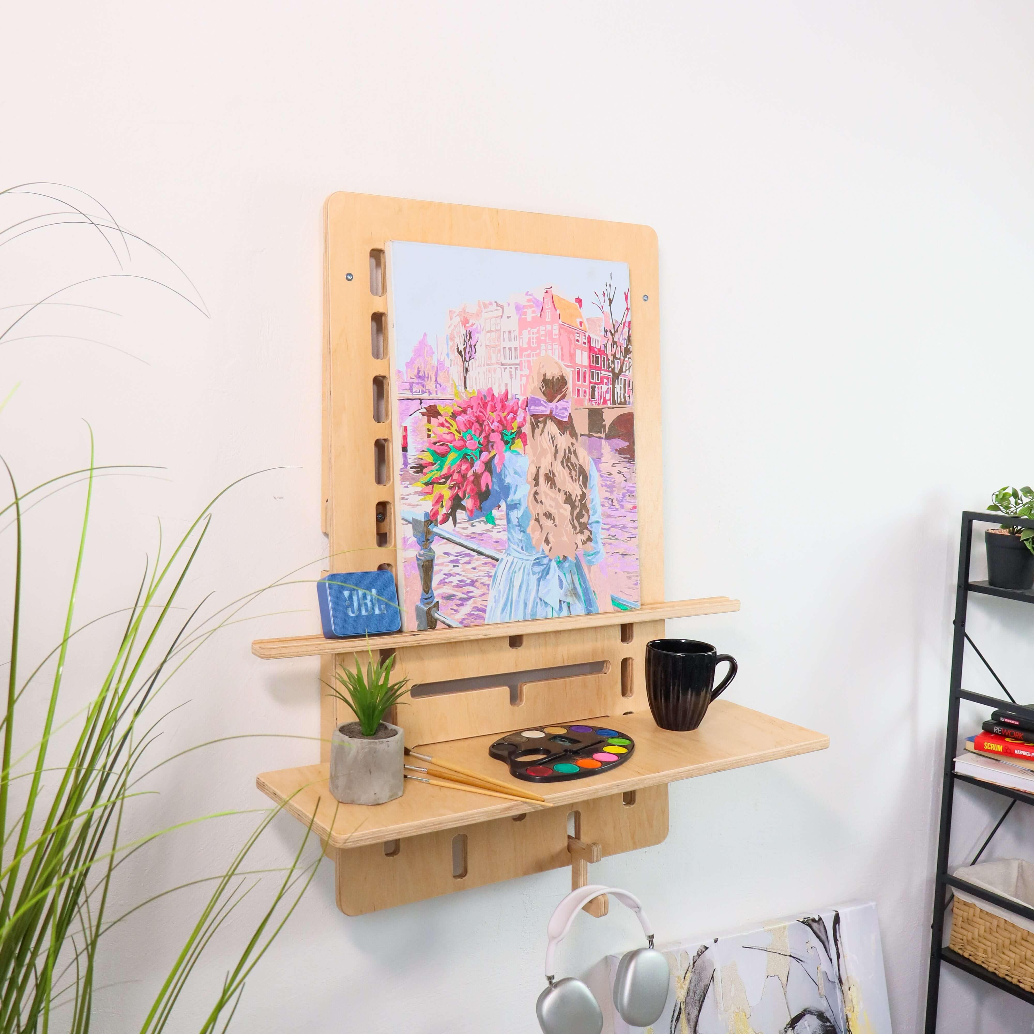 Vertical Wall Mounted Standing Desk | Adjustable Floating Workspace