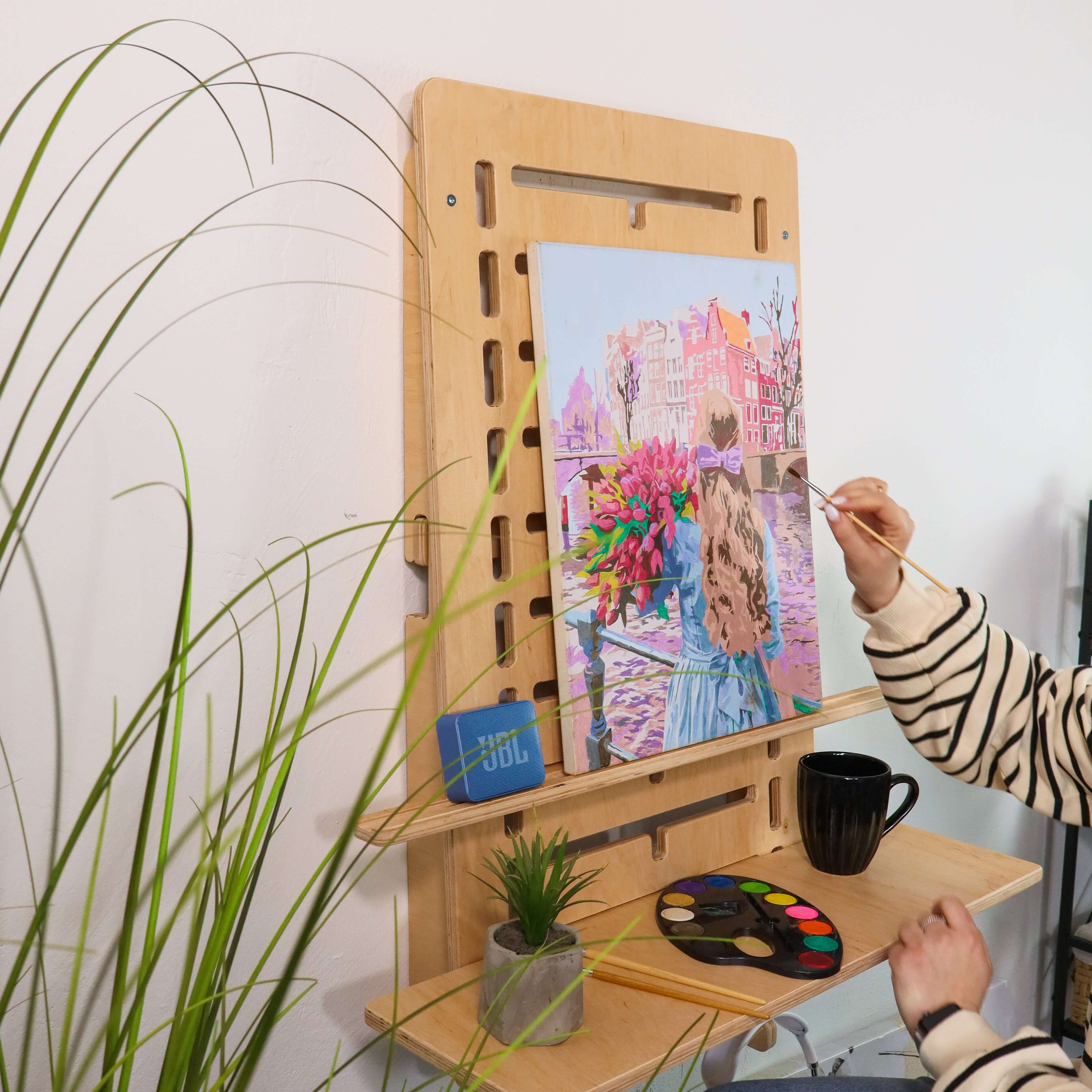 Vertical Wall Mounted Standing Desk | Adjustable Floating Workspace