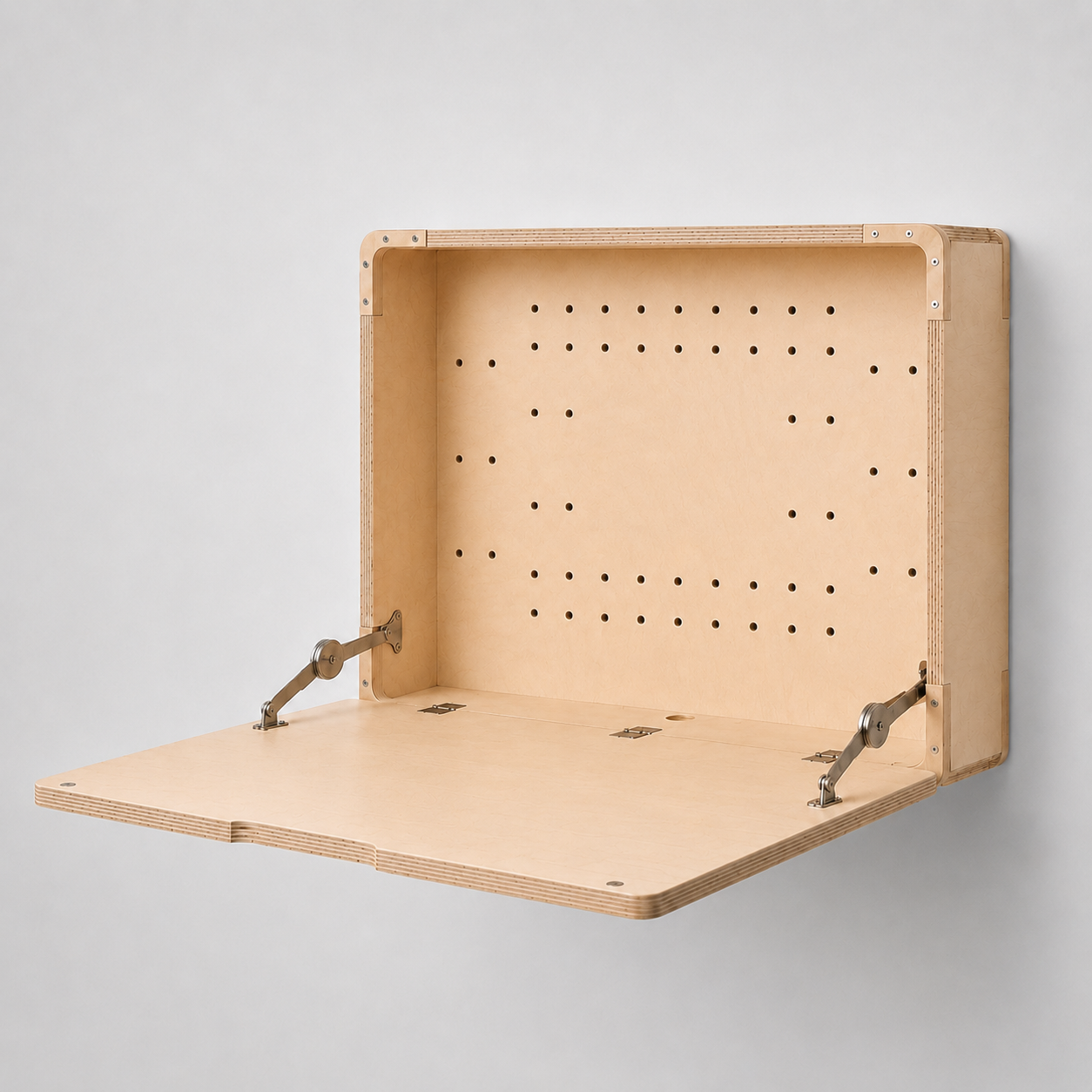 Murphy Desk | Wall Mounted Fold Down Desk with Shelves Collage