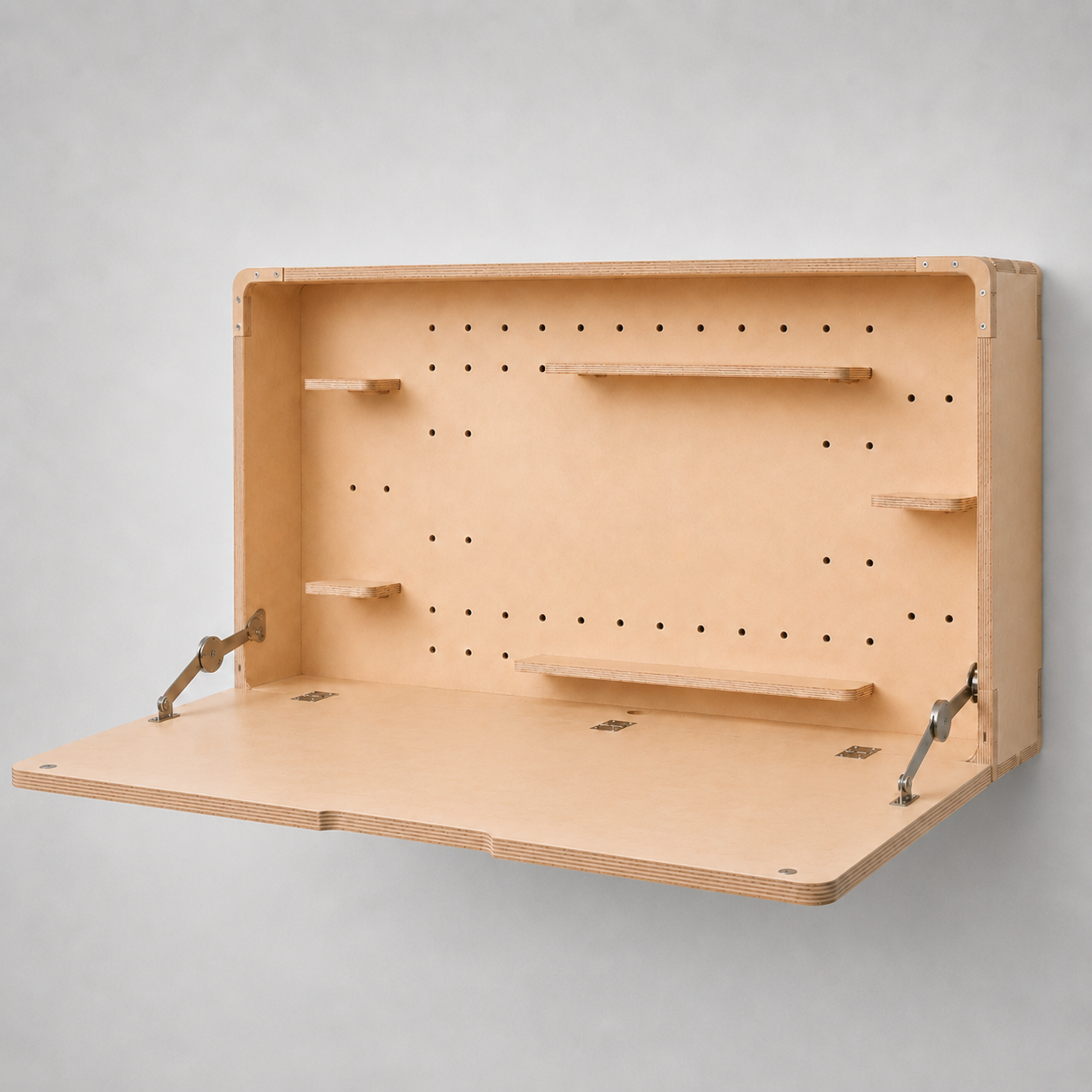 Dual Monitor Murphy Desk | Wall Mounted Desk for 24″ Monitors