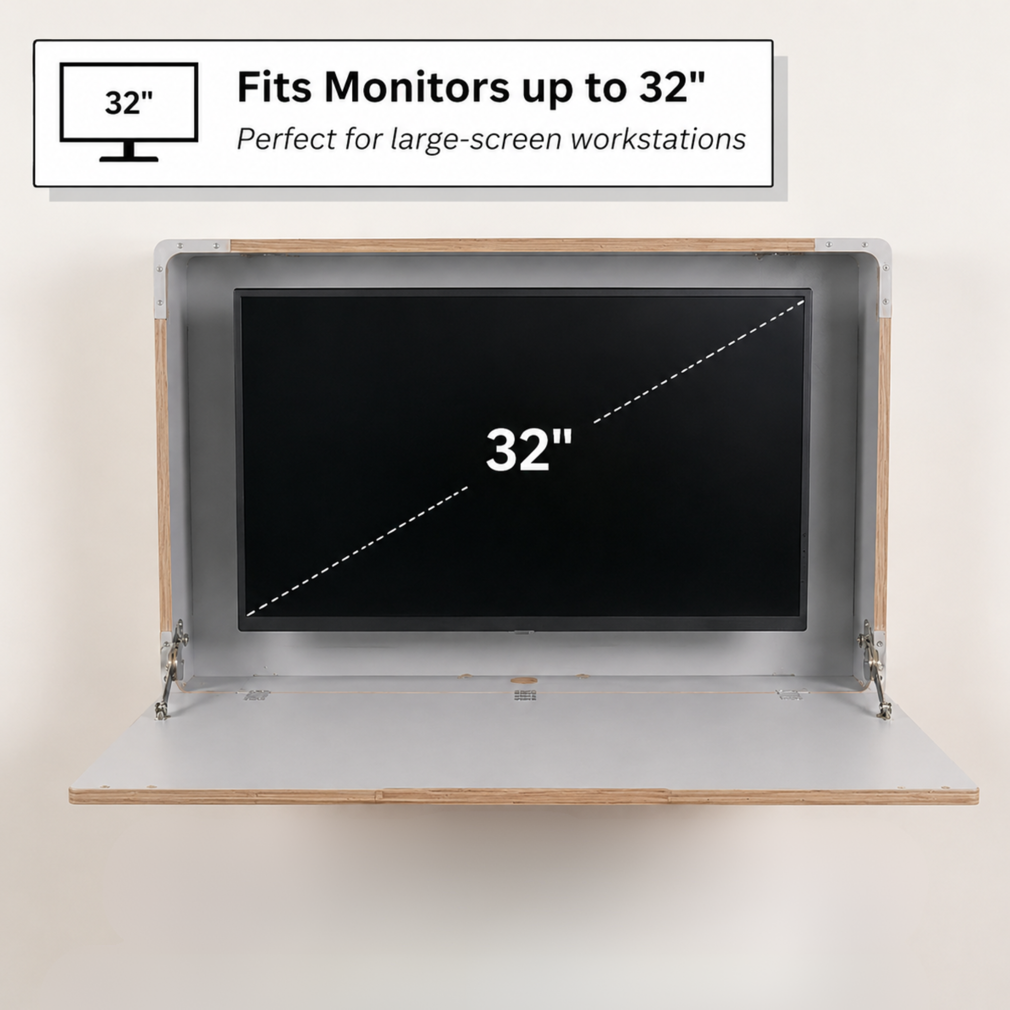 Murphy Desk – Fold Down Wall Mounted Desk for Dual Monitors