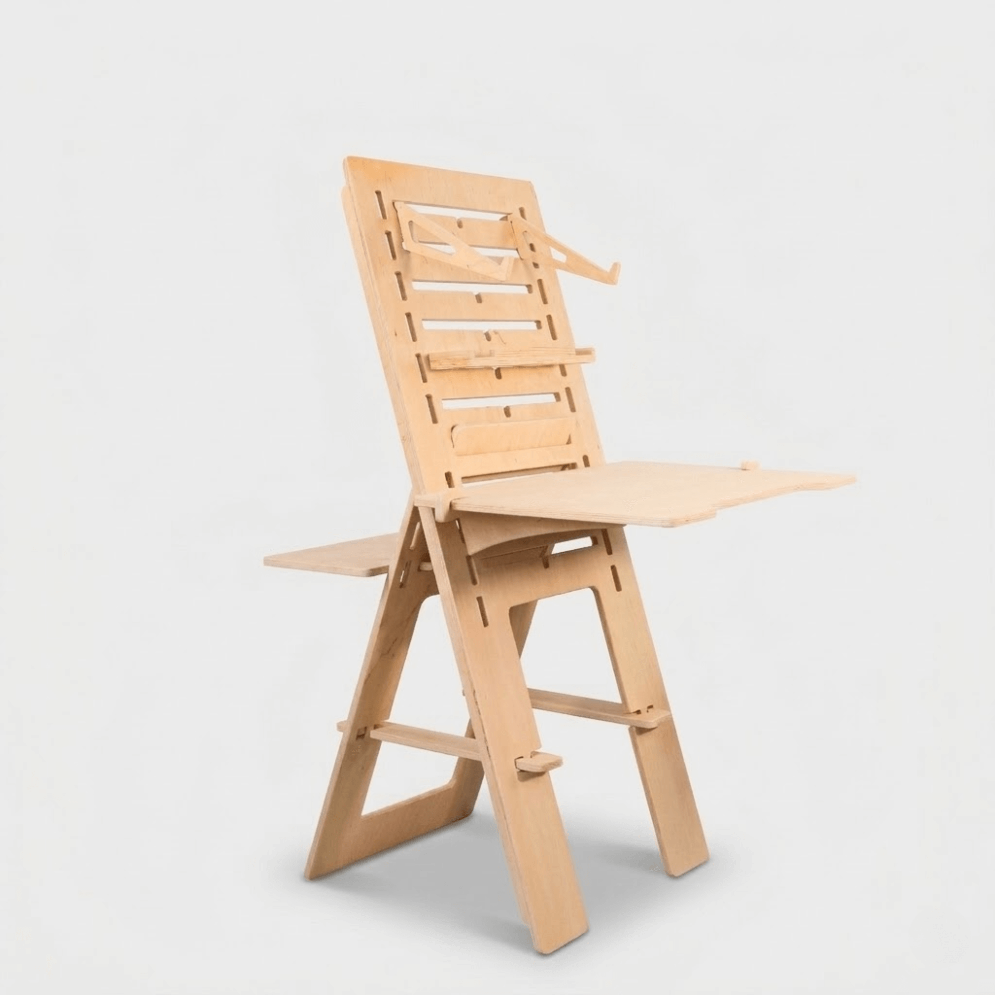Adjustable Plywood Standing Desk | Ergonomic Sit Stand Workstation